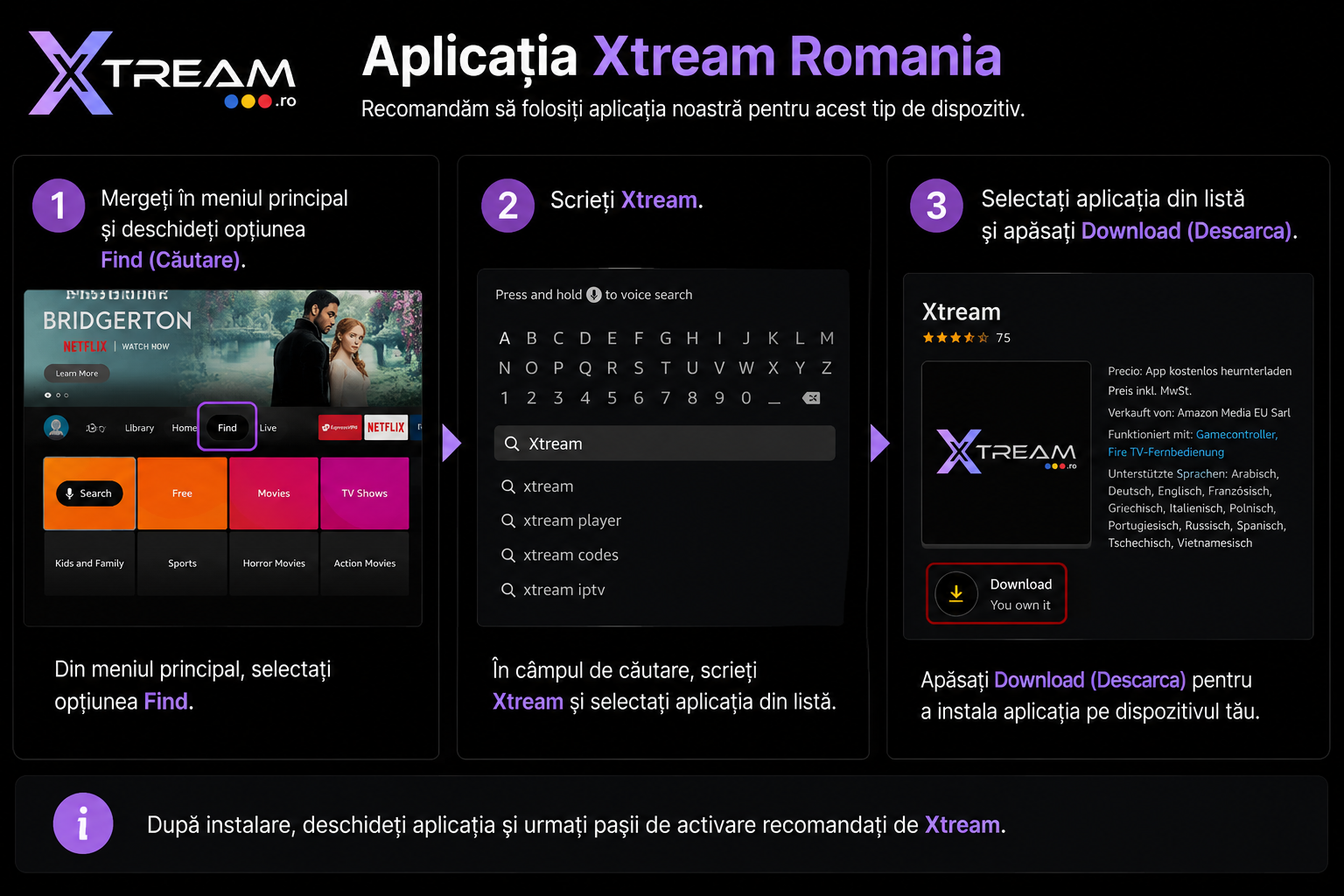 Instalare XTREAM Romania pe Fire Stick